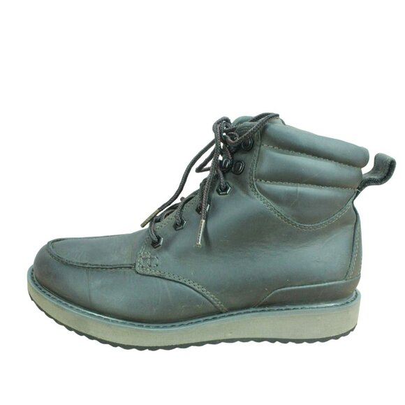 LL Bean Black Stonington Moccasin Toe Padded Collar Working Boots Size 7 M - Picture 1 of 9